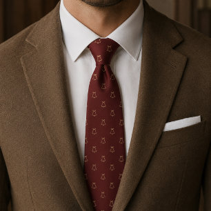 Corbata Campanas de Navidad en oro de Borgoña