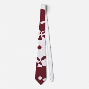 Corbata Campanas de Navidad Rojas y Blancas Patrón Festivo