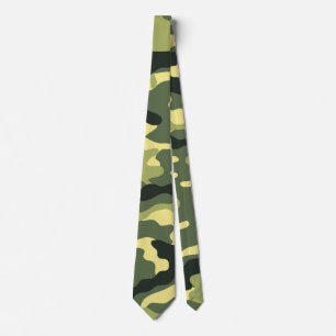 Corbata Camping Camo Caza Camuflaje Verde