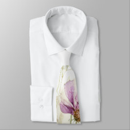 Corbata Campo acuarela de flores silvestres