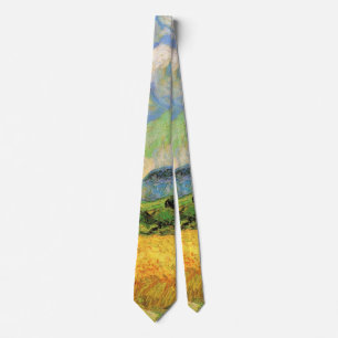 Corbata Campo de trigo con cipreses de Van Gogh en Haute G