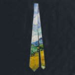 Corbata Campo de trigo Van Gogh con cipreses. Impresionism<br><div class="desc">Van Gogh "Campo de trigo con cipreses" corbata de cuello.</div>