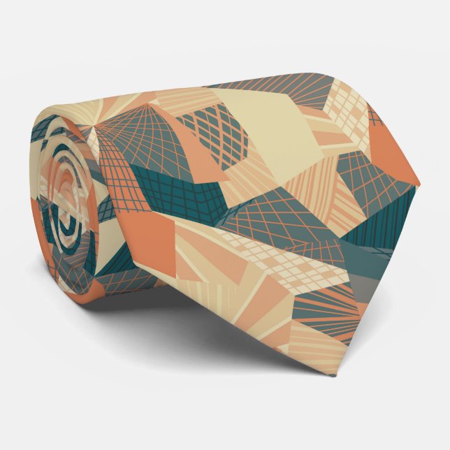 Corbata Campos otoñales geométricos de los neumáticos de c (Enrollado)