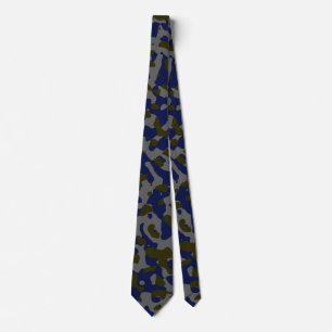 Corbata Camuflaje azul de la marina en verde oliva oscuro