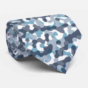 Corbata Camuflaje azul moderno