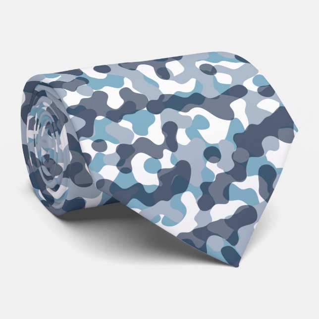 Corbata Camuflaje azul moderno (Enrollado)