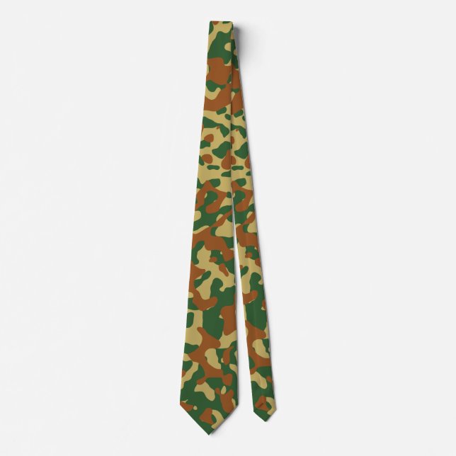 Corbata Camuflaje caqui en marrón y verde (Anverso)