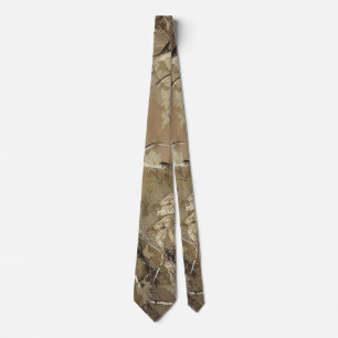 Corbata Camuflaje de bosque con patrón de hojas secas