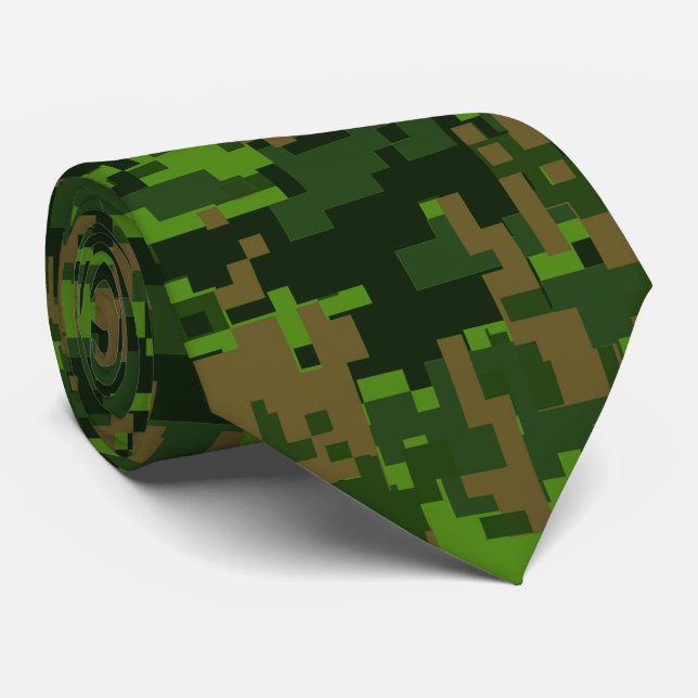 Corbata Camuflaje de Digitaces del estilo del arbolado (Enrollado)