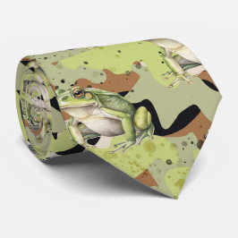 Corbata Camuflaje de rana camo militar príncipe para besar