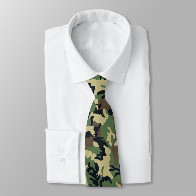 Corbata Camuflaje de Woodland (Atado)