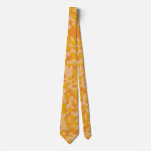 Corbata Camuflaje dorado en Naranja y Beige