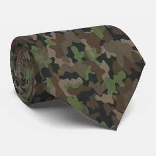Corbata camuflaje ejército táctica militar elegante Hunter