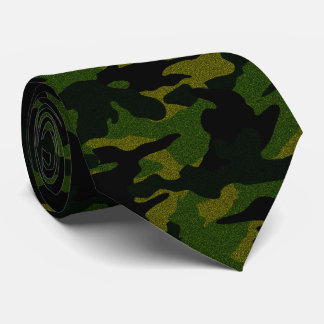 Corbata Camuflaje militar duro verde de camo macho de cuel