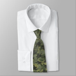 Corbata Camuflaje militar Grunge Green Camo