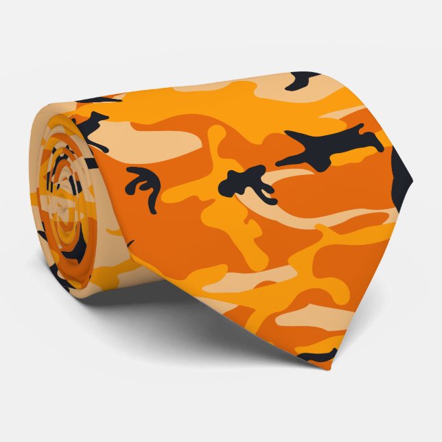 Corbata Camuflaje naranja, Ejército (Enrollado)