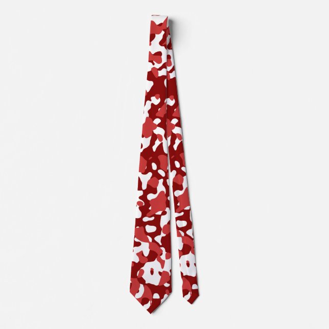 Corbata Camuflaje rojo en blanco y carmín (Anverso)