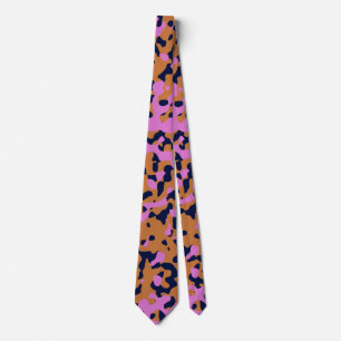 Corbata Camuflaje rosa y marrón en los tonos de la marina