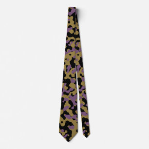 Corbata Camuflaje verde oliva en morado y negro
