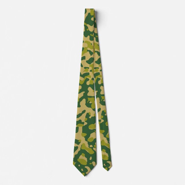 Corbata Camuflaje verde oscuro en olivo y Tan (Anverso)