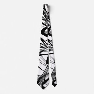 Corbata Cañada blanco y negro del helecho
