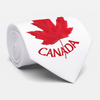 Corbata Canadá Souvenir Tie Fun Canada Maple Leaf Ties