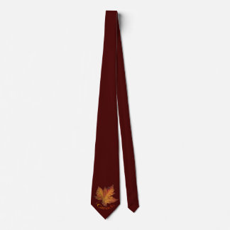 Corbata Canadá Souvenir Tie Fun Gold Canada Maple Leaf Tie