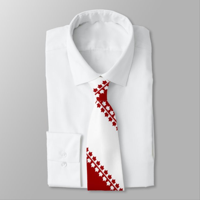Corbata Canadá Souvenir Tie Red Maple Leaf Canada Neckies (Atado)