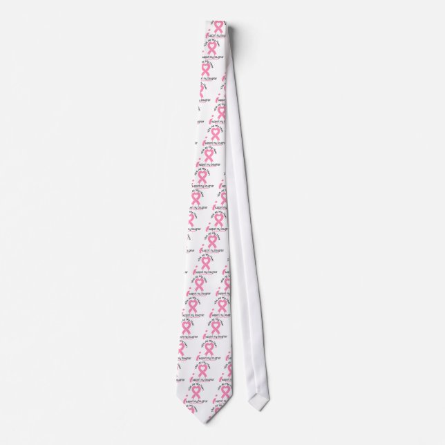 Corbata Cáncer de pecho apoyo a mi hija (Anverso)