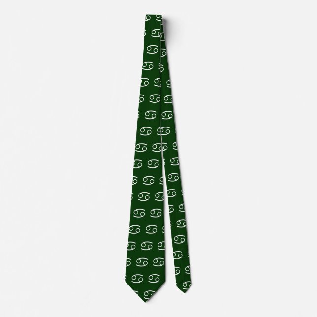 Corbata Cáncer - Verde (#003300) (Anverso)