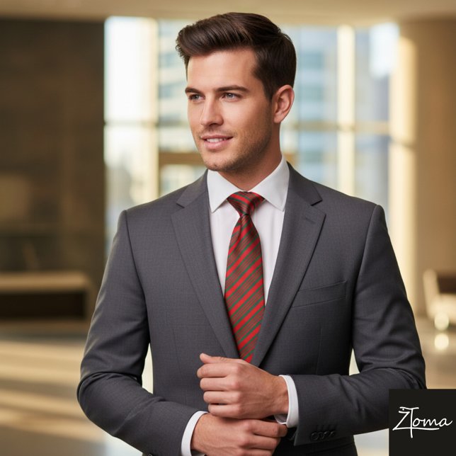 Corbata Candy Cane Stripe Red green Bow Festive Christmas  (Subido por el creador)