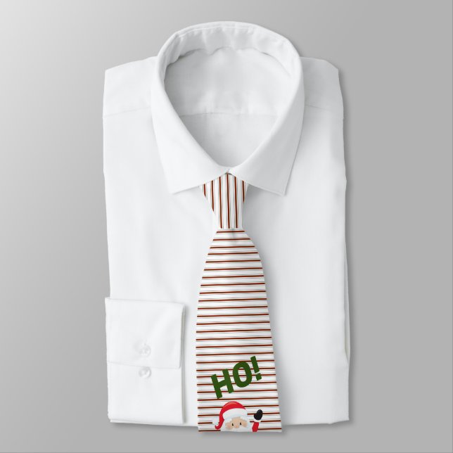 Corbata Candy Cane Stripes Y Santa Claus (Atado)