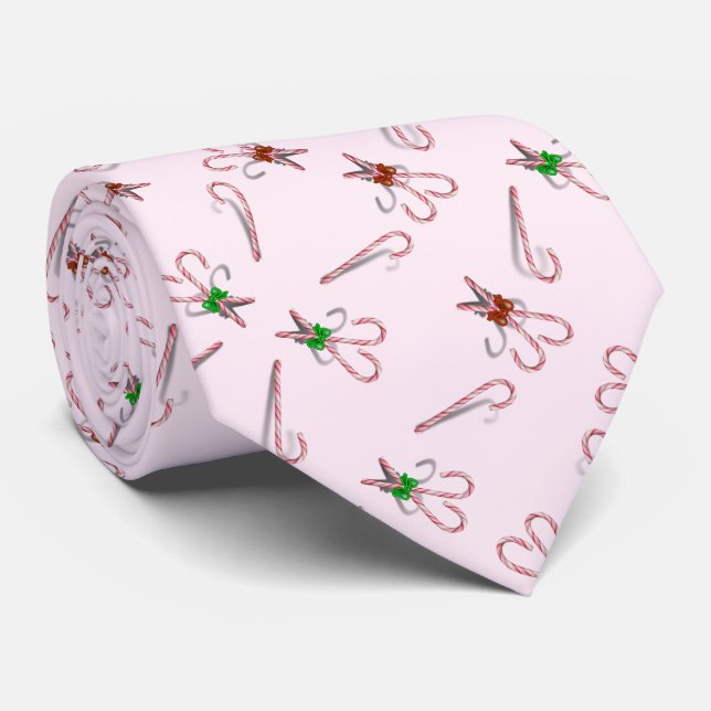 Corbata  Candy Canes Christmas (Enrollado)