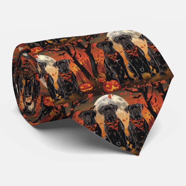 Corbata Cane Corso Halloween Spooky (Enrollado)