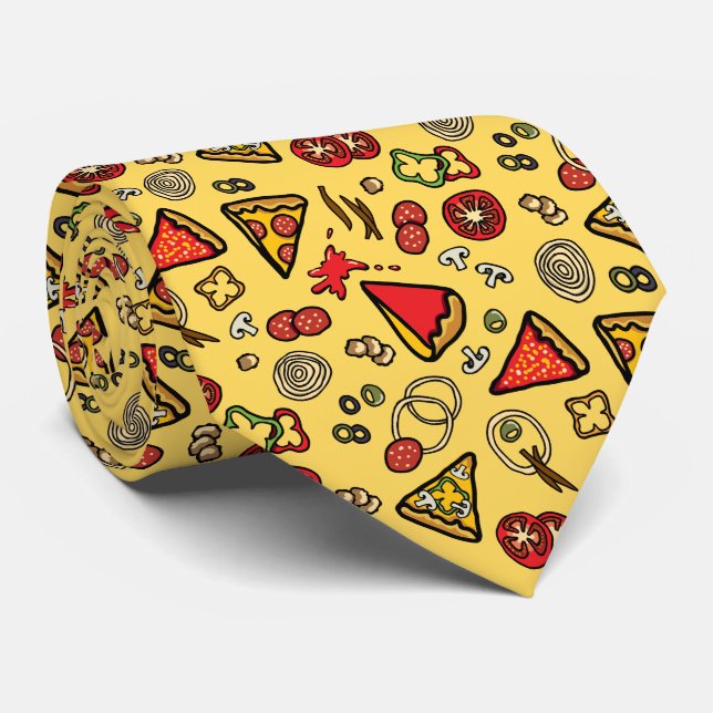 Corbata Cansado De Pizza (Enrollado)