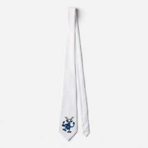 Corbata Canto blanco con reno