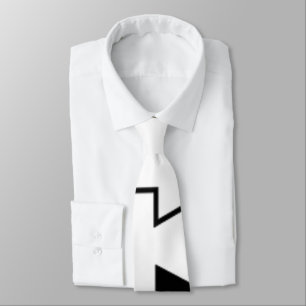Corbata Canto blanco y negro divertido