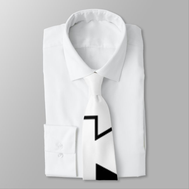 Corbata Canto blanco y negro divertido (Atado)