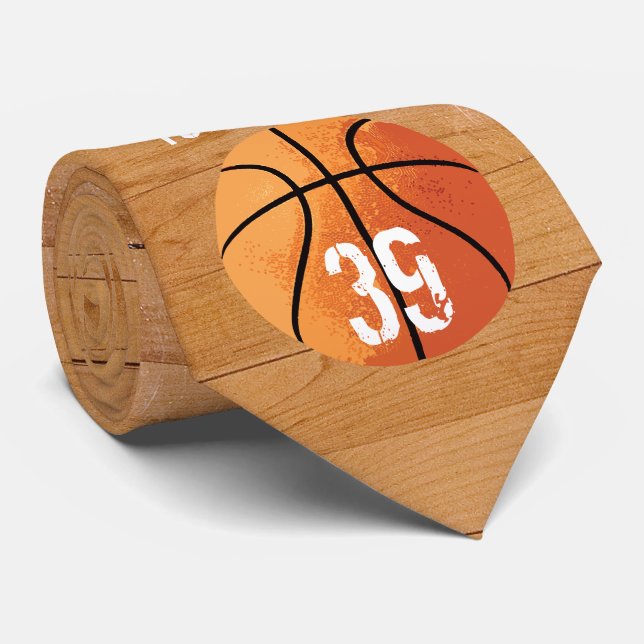 Corbata Canto de baloncesto (personalizado) (Enrollado)