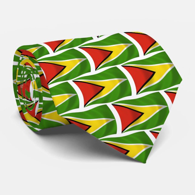 Corbata Canto de bandera de Guyana (Enrollado)