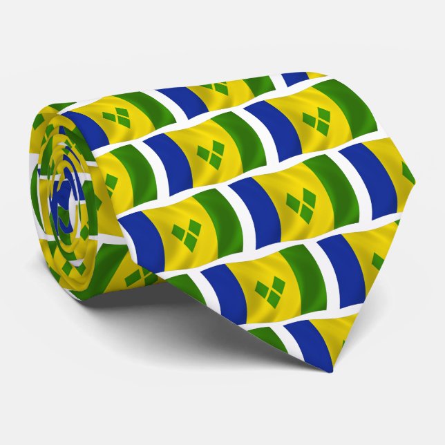Corbata Canto de bandera de las Granadinas de San Vicente (Enrollado)