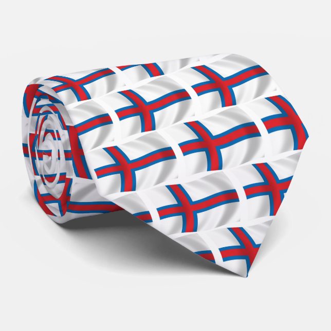 Corbata Canto de bandera de las Islas Feroe (Enrollado)
