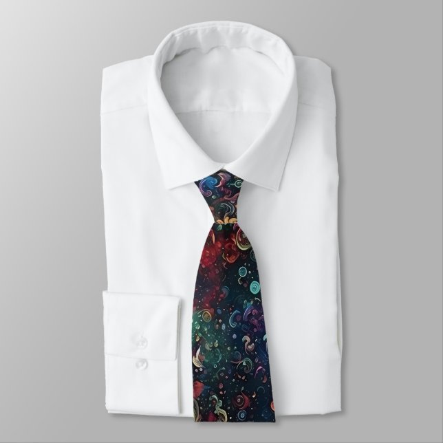 Corbata Canto de Cuello de Arte Galaxy (Atado)