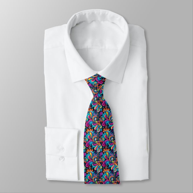 Corbata Canto de cuello de arte Groovy (Atado)