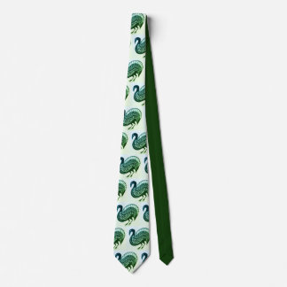 Corbata Canto de cuello de ave verde de inspiración griega