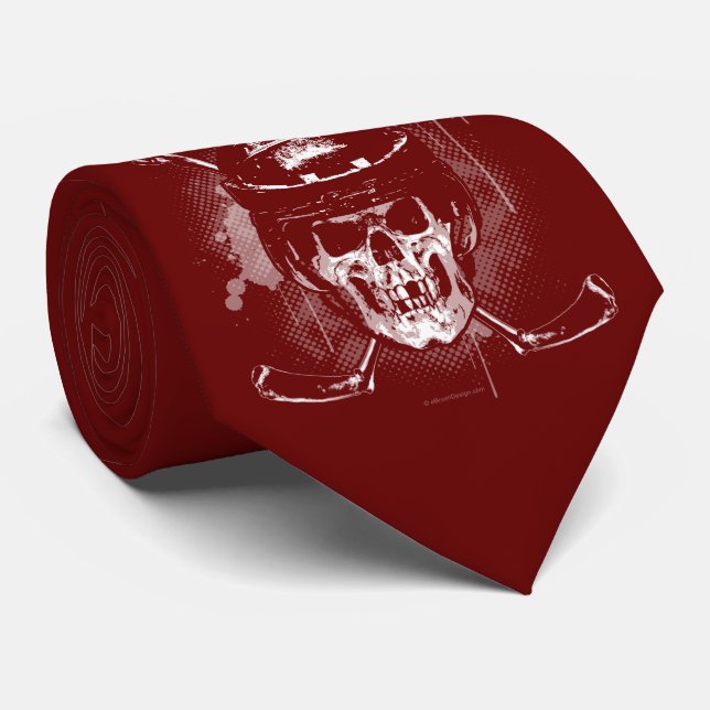 Corbata Canto de cuello de cráneo de hockey (Enrollado)