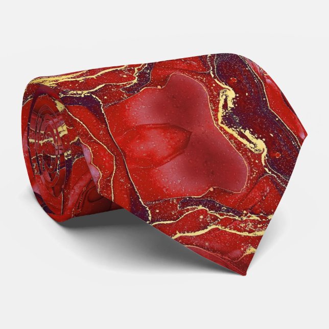 Corbata Canto de cuello de mármol rojo (Enrollado)