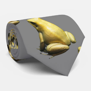 Corbata Canto de cuello de rana envenenada dorada