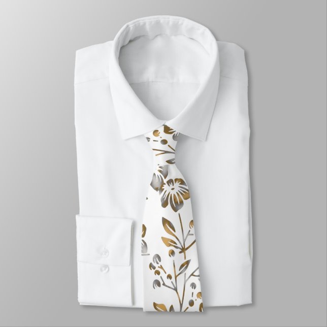 Corbata Canto de cuello floral (Atado)
