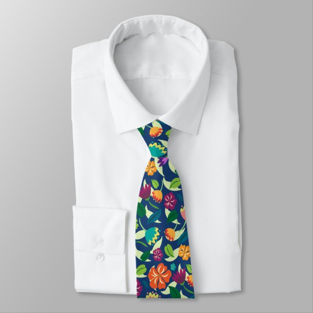 Corbata Canto de cuello floral (Atado)